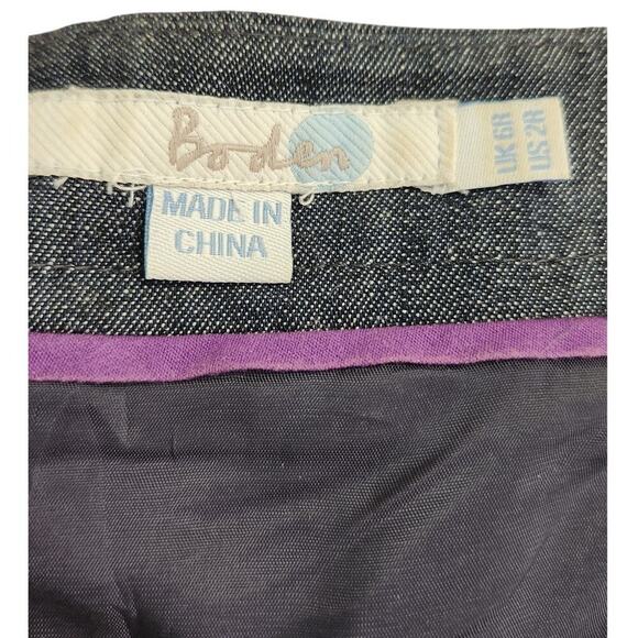 Boden NWOT Montmartre Short Sleeve Chambray Cotton Denim Shift Dress Size 2 - Picture 7 of 7